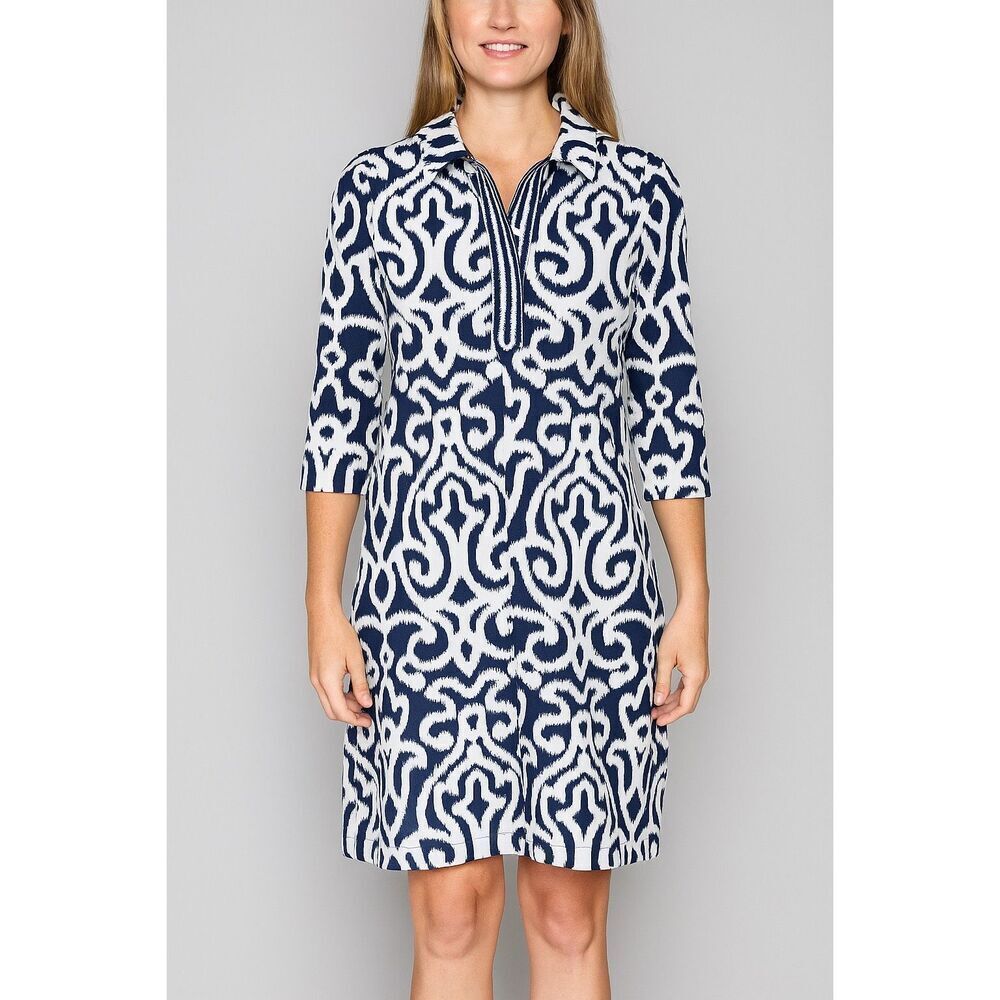 NWT Gretchen Scott Everywhere Dress Size S Navy Stretch Packable Travel $164.00